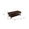 Homeroots 48" Brown Solid And Manufactured Wood Coffee Table With Drawer 524173 - alternate 6