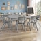Flash Furniture 7 PC Plastic Activity Table and 6 Chairs Set, 10.5 inSeat Height-Soft Gray YU-YCX-0013-2-RECT-TBL-SFTGY-E-GG - alternate 1
