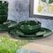 Gibson Simply Essential Coupe 12 Piece Round Stoneware Dinnerware Set in Hunter Green 135792.12 - alternate 9