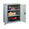 Hirsh Storage Cabinet, 42 in H, 36 in W, 18 in D, Recessed Twist, Keyed, Light Gray, 2 Shelves 22003 - alternate 16