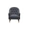 Homeroots 31" Dark Gray And Brown Linen Tufted Arm Chair 533972 - alternate 1