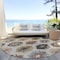 Homeroots 8' Beige Copper And Gray Round Southwestern Washable Indoor Outdoor Area Rug 615112 - alternate 7