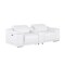Homeroots 93in White and Silver Leather Power Reclining Loveseat 643827 - alternate 5