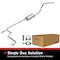 Bre Exhaust Exhaust System, Aluminized Steel; With Muffler; 2-1/2 Inch Pipe Diameter; Dual Exhaust 106-0144 - alternate 6