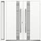 Vdomdoors Metal Double Doors Deux 1713 White Enamel Frosted Glass 1 Sidelight Entry Modern Painted 86x80 (W72 DEUX1713DEXD-BEM-W72+14xH80-RH-O - alternate 1