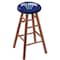 Holland Bar Stool Co Oak Counter Stool, Medium Finish, Villanova Seat RC24OSMed - alternate 1
