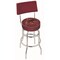 Holland Bar Stool Co 30" Chrome 2-Ring Texas State Swivel Bar Stool, Back L7C430TexsSt - alternate 1