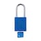 Brady Keyed Alike Padlock Unique Set Aluminum Blu 1.5 in Steel Shackle Keycode 2 SDAL-BLU-38ST-002 - alternate 4