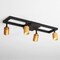 Vidalite Shura Black & Brass 4-Light Square Ceiling Light, Rotatable Heads, Integrated LED Bulbs, 3000k, 1820L CE1008791 - alternate 7