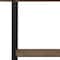 Homeroots 47" Brown and Black Wood and Metal Distressed Sled Console Table With Shelf 489744 - alternate 10