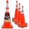 Xpose Safety 36 Inch Orange Traffic Cones Heavy Duty 12lb with 6in and 4in Collars, DOT Approved, 12PK AOTC36-64-12L-12-X - alternate 1