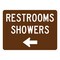 Sign Solutions Usa Restrooms Showers <-, 24 in W x Horizontal Rectangle, Aluminum Sign DCS10DWT2418CUS00011 - alternate 1