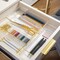 Martha Stewart Kerry 6 Pack Plastic Stackable Office Desk Drawer Organizers with Gold Trim, 12 x 3 BE-PB8975-G-6-CLRGLD-MS - alternate 8