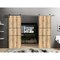 Sartodoors Sliding Double Barn Doors with Hardware, Planum 0014 Oak and Aluminum Strips, Silver 13FT Rail Hang PLANUM0014DB-S-DUB-36 - alternate 1