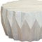 Homeroots 32" Off White Solid Wood Round Block Coffee Table 579997 - alternate 9
