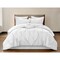 Homeroots White King Polyester 140 Thread Count Washable Down Comforter Set 528920 - alternate 8