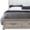Homeroots Natural and Light Gray Distressed Wood And Upholstery Queen Bed Frame With Drawers 634108 - alternate 7