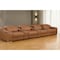 Homeroots 169" Chestnut Italian Leather Reclining USB Sofa 632890 - alternate 1