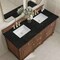 James Martin Vanities Lorelai 60" Double Vanity, Mid-Century Walnut, w/ 3 CM Phantome Eclos Top 424-V60D-WLT-3PHT - alternate 8