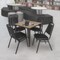 Regency Square Kahlo Breakroom Table W/ 4 Restaurant Stack Chairs, 36 in W, 36 in L, Noble Oak TPL3636NOBK29BK - alternate 5