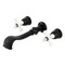 Kingston Brass Two-Handle Wall Mount Tub Faucet, Matte Black KS5020PX - alternate 1
