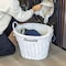 Wickerwise Handwoven Laundry Basket with Liner & Handles - Boho Decorative Storage Hamper for Clothes QI003106.WT - alternate 9