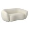 Homeroots 69" Cream Fabric Sofa With Walnut Legs 641001 - alternate 6