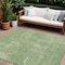 Homeroots 8' X 10' Green And Light Green Geometric Washable Indoor Outdoor Area Rug 594542 - alternate 1