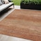 Homeroots 5' X 8' Copper Striped Washable Indoor Outdoor Area Rug 608462 - alternate 1