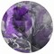 Homeroots 8' Round Gray and Purple Round Abstract Washable Non Skid Indoor Outdoor Area Rug 559474 - alternate 9