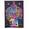 Homeroots 80" X 56" Black Pink And Yellow Elephant Mandala Cotton Hanging Tapestry 397200 - alternate 1