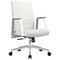Leisuremod Aleen Office Chair in Upholstered Leather and Iron Frame with Swivel and Tilt, White AO19WL - alternate 1