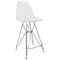 Leisuremod Cresco Modern Acrylic Barstool with Chrome Base and Footrest, Clear CB30CL - alternate 1