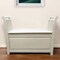 Homeroots 38in White Solid Wood Storage Bench with Flip Top 488863 - alternate 5