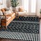 World Rug Gallery Bohemian Trellis Area Rug 5 ft x 7 ft Black WR96BLACK5X7 - alternate 1