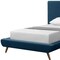 Homeroots Denim Blue Solid Wood Twin Upholstered Linen Bed 544843 - alternate 9