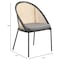 Leisuremod Urbane Collection Modern Dining Chair With Wicker back in Charcoal UC21WCH - alternate 8