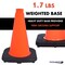 Traffic Kontrol 12in Traffic Safety Cone - 1.7 Lbs - Orange - No Reflective Collar - 1575PC Bulk Pallet, 1575PK TKTC-12-1.7-OR-NC-1575 - alternate 7
