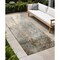 Homeroots 8' Runner Beige Abstract Washable Non Skid Indoor Outdoor Runner Rug 559551 - alternate 1