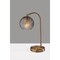 Homeroots 19" Antiqued Brass Metal Desk Lamp With Light Gray Swirl Globe Shade 524630 - alternate 6