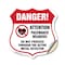 Signmission Pacemaker Wearers Shield Sign Danger! At, 18 Inch X 18 Inch, Vinyl Decal SHI-D-18-428 - alternate 1