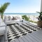 Homeroots 3' X 5' Black Geometric Washable Indoor Outdoor Area Rug 577013 - alternate 9