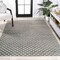 Jonathan Y Rabat High-Low Pile Mini-Diamond Trellis Dark Gray/Ivory 3 ft. x 5 ft. Indoor/Outdoor Area Rug SBH101C-3 - alternate 7