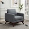 Leisuremod Chester Modern Leather Accent Armchair with Birch Wood Base, Grey CS33GR-L - alternate 8