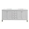 James Martin Vanities Chicago 72 in. Double Vanity, Glossy White, w/ 3 CM White Zeus Silestone Top 503-V72-GW-3WZ - alternate 1