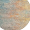 Homeroots 8' Teal Blue Round Abstract Washable Indoor Outdoor Area Rug 608833 - alternate 7