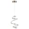 Jonathan Y Whirl 11" 1-Light Modern Minimalist Metal Helix Swirl Abstract Integrated LED Pendant, Silver JYL1704A - alternate 7