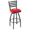 Holland Bar Stool Co 36" Blk Wrinkle Western Kentucky Swivel Bar Stool, Ladder Back L01436WestKy - alternate 1