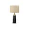 Homeroots 28" Black and Gold Metal Cylinder Table Lamp With Beige Drum Shade 545810 - alternate 1