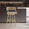 Armen Living Saturn 26in Swivel Counter Stool with Gold Brushed Stainless Steel and Light Sand Faux Leather LCSNSWBABGLLSA26 - alternate 8
